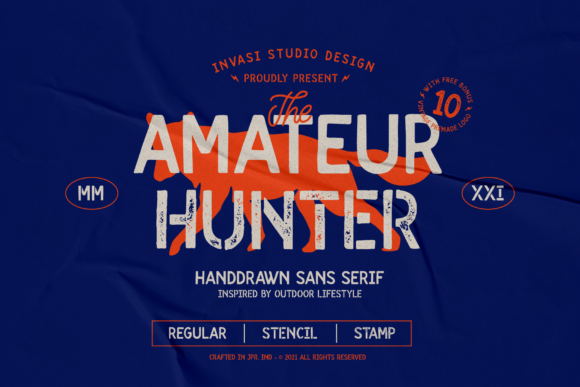 Amateur Hunter: The Bold Vintage Typeface for Scroll-Stopping Campaigns