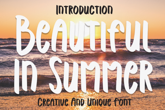 Beautiful in Summer: A Playful Display Font for Designers