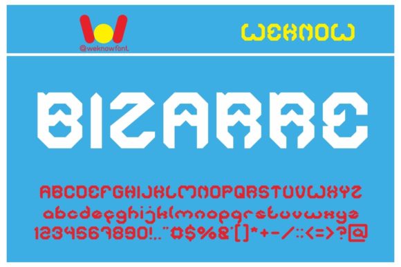 Bizarre Display Font for Futuristic Craft Designs