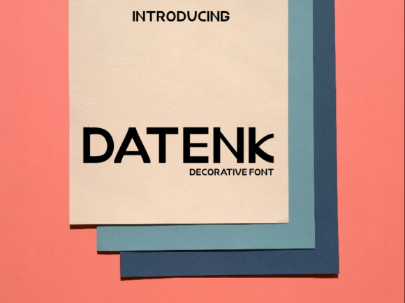 Datenk: Bold Display Typeface for High-Impact Product Branding