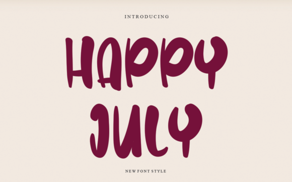 Happy July: The Whimsical Display Font for Scroll-Stopping Visuals