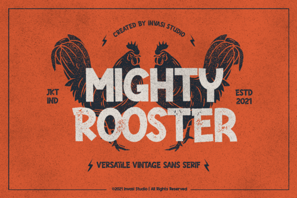 Mighty Rooster: The Bold Vintage Display Font for Handmade Brands
