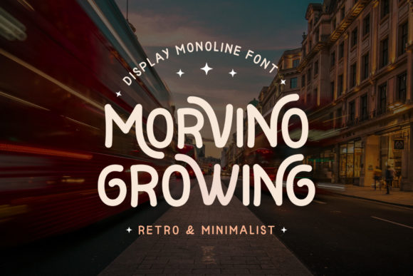 Morvino Growing: The Retro Display Font for Polished Branding