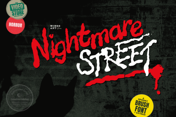 Nightmare Street: A Spooky Display Font for Digital Creators