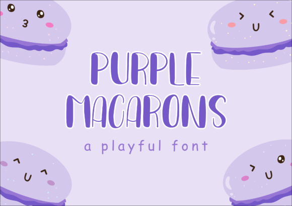 Purple Macaroon: A Whimsical Display Font for Creative Projects