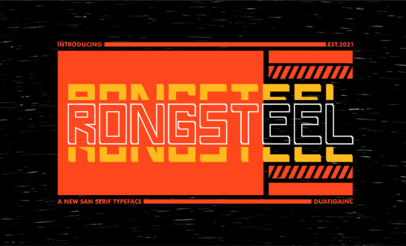Rongsteel: The Bold Display Typeface for High-Impact Campaigns