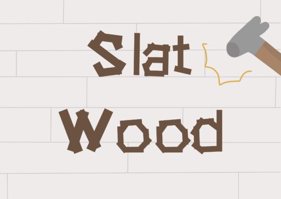 Slat Woods: A Unique Display Font for Creative Crafters