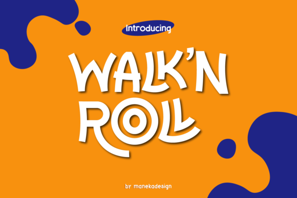 Walk N Roll: A Retro Display Font for Joyful Editorial Design